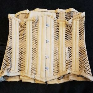 Steel boned underbust mesh orchard corset